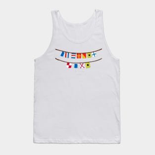 St Croix Nautical Flags Tank Top